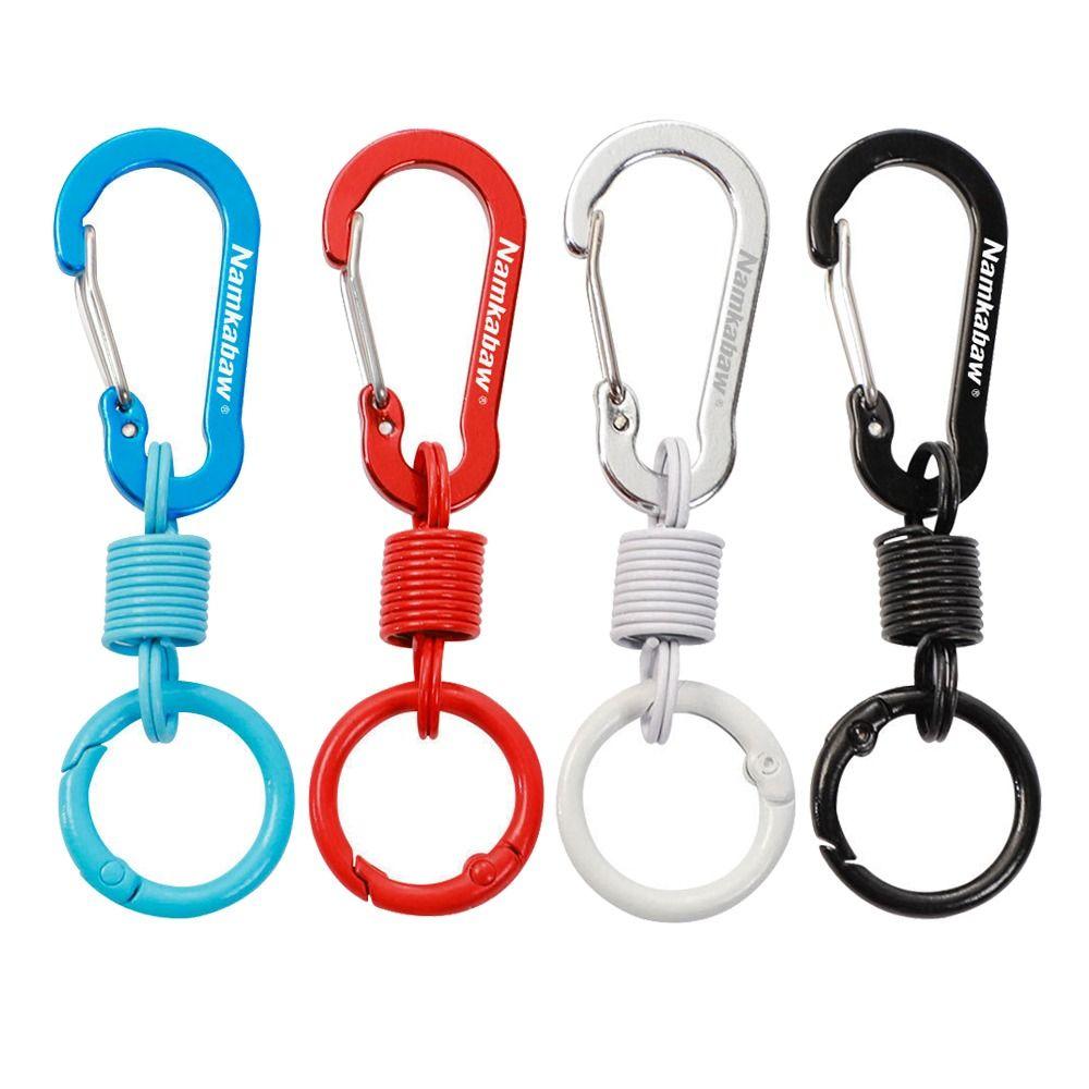 5pcs with Multi-color Spring Hook Key Ring Holder Carabiner For DIY Jewelry Accessories