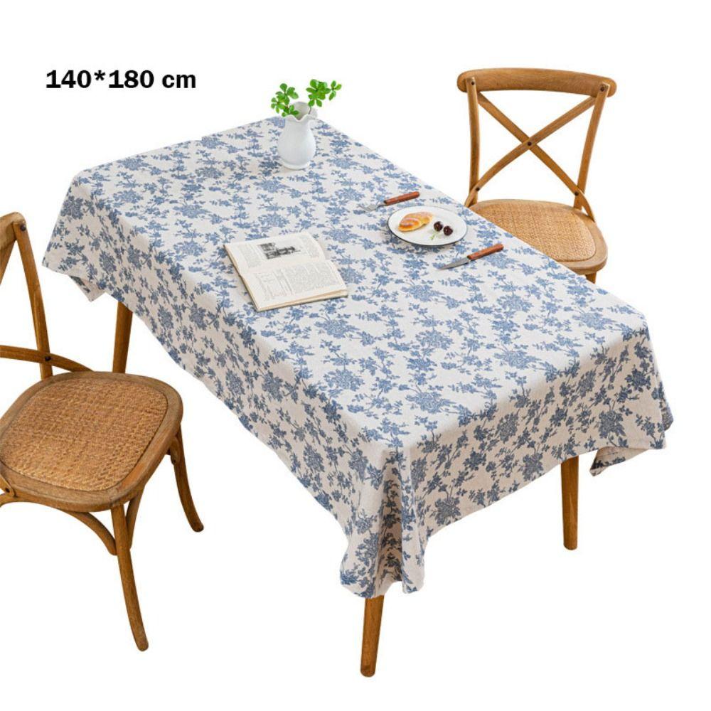 Cotton Small Round Table Cloth Blue 150/120/140*140/140*180/140*200 CM Table Cloth Circle/Square Vintage Blue Tea Several Covers