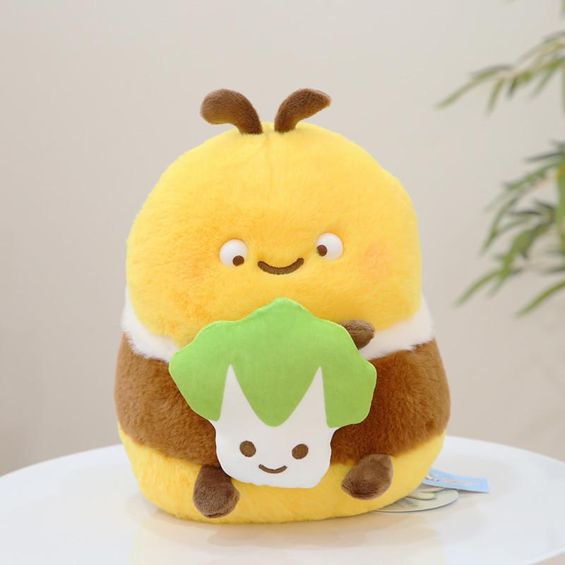 Adorable Bee Plush Toy Creative Pull String Stuffed Animal Soft Pp Cotton