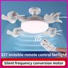 Intelligente E27 Deckenventilatorleuchte Fernbedienung Dimmbar Leise LED Drohne Deckenleuchte Heimdekoration Schlafzimmer Esszimmer Wohnzimmer Arbeitszimmer Ventilatorleuchte