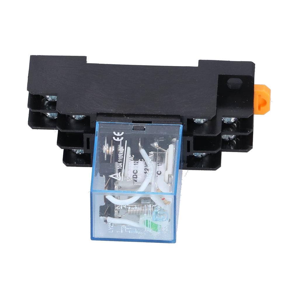LY2NJ 8 Pins Electromagnetic Power Relays with Socket Base Indicator Light for Motors Industrial Relays 10ADC12V