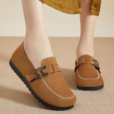 Bequeme Penny-Loafer aus Wildlederimitat für Damen, lässige Slipper, leichte Lauflernschuhe, Mokassins, Bootsschuhe für Damen, Büroschuhe, flache Arbeitsschuhe
