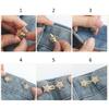 4 Pairs Star Jeans Button Pins No Sewing Required Trousers Waist Tightener Waist Buckles Trouser Button Pins