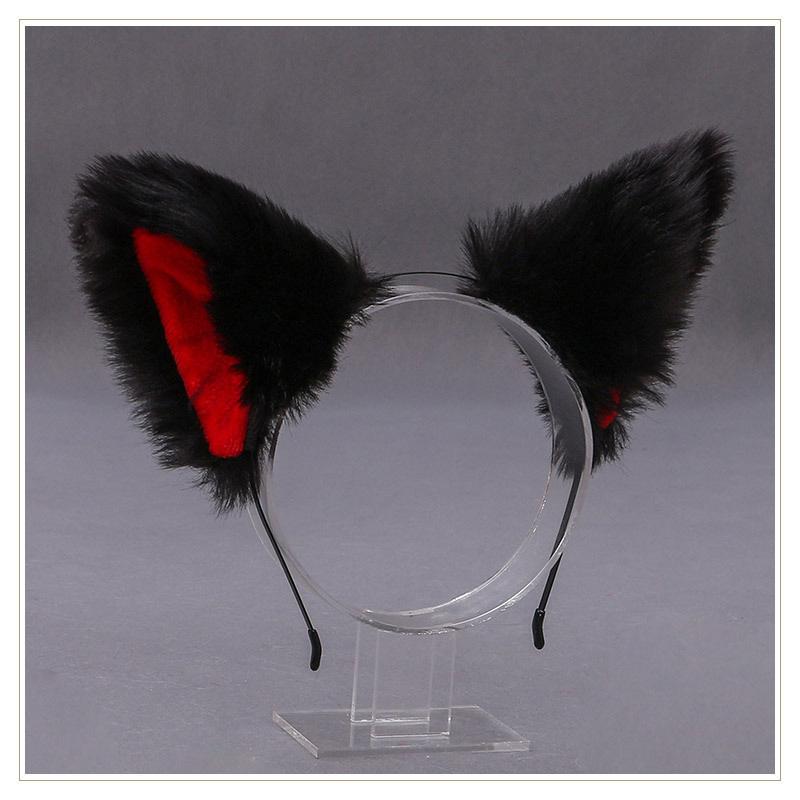 

A piece of hair generation handmade plush lolita cat ear headband kc hair accessories animal ear headgear fox ear hairpin accessories one size fits all