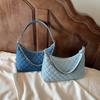 Bag Women's Premium Underarm Bag 2025 New Denim Rhombus Shoulder Bag Simple Crossbody Commuter Bag
