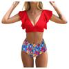 Women High Waist Bikini Push Up Bikinis Print Swimsuit Female Beachwear Swimwear