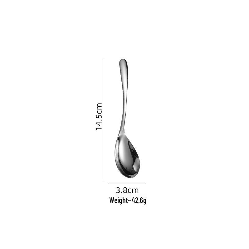 Children s Fruit Salad Spoon - Food Grade 316 Stainless Steel with Thickened Bent Handle