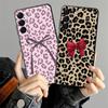 Creative Leopard Print Bow Case for Samsung Galaxy A57 A15 A23 A55 A37 A53 A17 A25 A16 A05 A06 A73 A51 A52 A36 Phone Cover A13