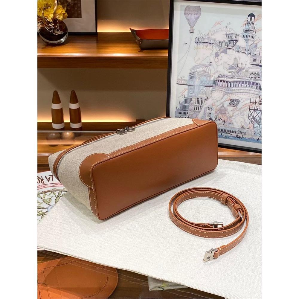 New LP27 handbag gigi same shoulder oblique span fashion canvas with leather bag temperament lunch box bag