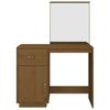Makeup Table Honey Brown 95 x 50 x 134 cm Solid Pine Wood