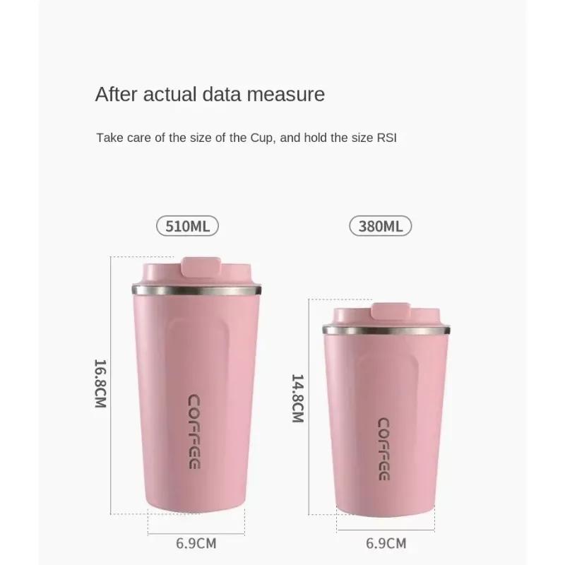 500/380ml Kubek do kawy Gorący Kubek podróżny Kubek Izolowana butelka bezpowietrzna Prosty wlot Kreatywny Bezpowietrzny Przenośny Termos