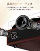 VOKSUN Record Bluetooth Transmit and USB Recording and RCA Speaker Earphone RPM and Inch AUX Dustproof Japanese Instruction Red Walnut Color Player,