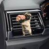 Puppy Car Air Freshener Acrylic Vent Clip Cute Dashboard Decor with Replaceable Scent Pads Lightweight Dog Lovers Gift Car Accessories