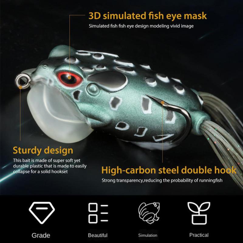 62mm 15g Modified Thunder Frog-design Bionic Lure Bait Fake Soft Fishing Bait With Strong Fishing