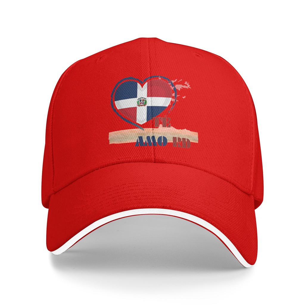 Te Amo RD Dominikánská republika Srdce Vlajka Baseballová čepice Běhání Hippie Truckerka Párová Dámská y2k Cool Design Baseballové čepice