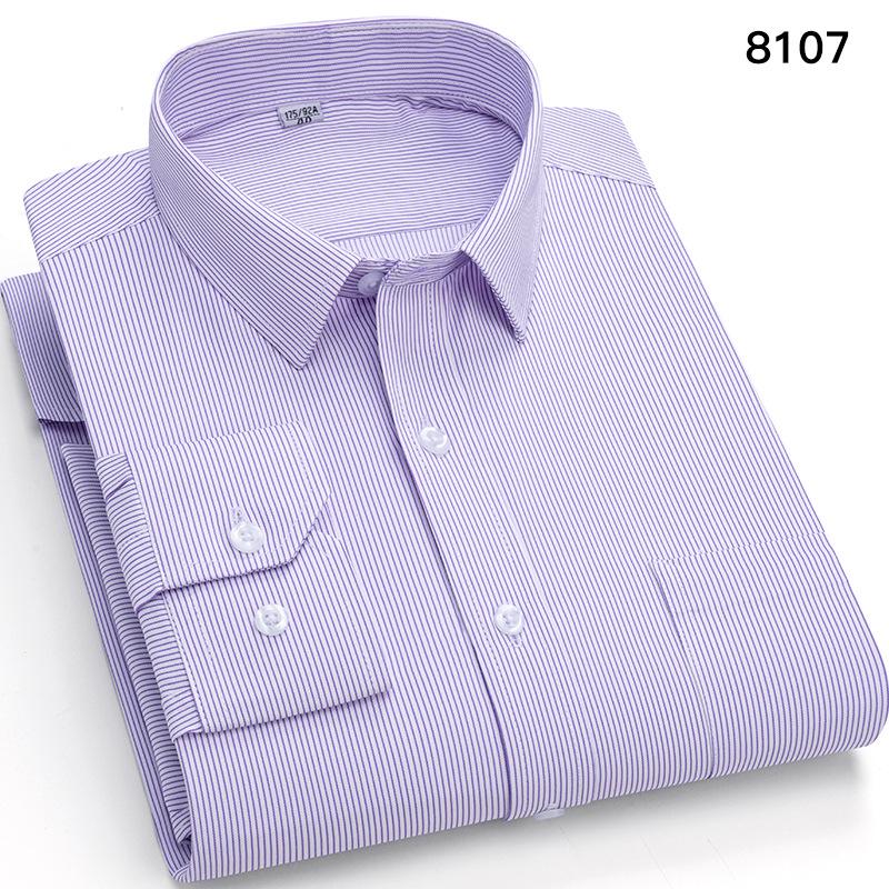 Men's Autumn Striped Business Casual Long-Sleeve Shirt