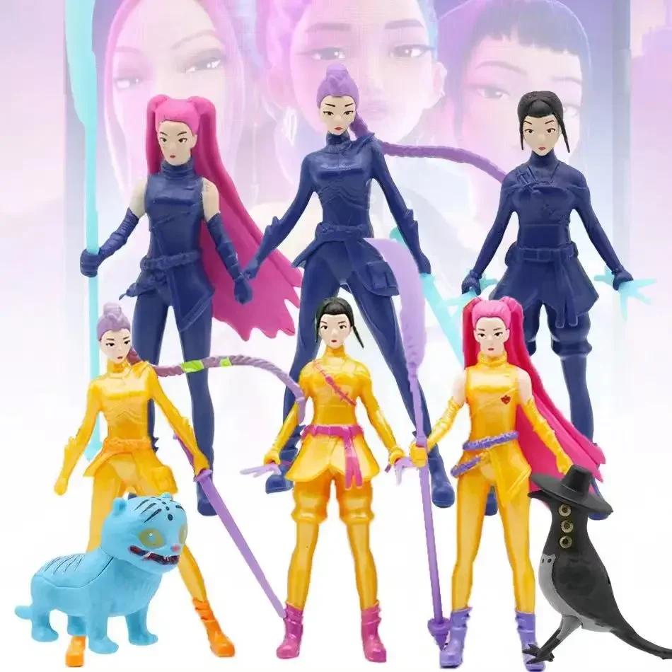 8PCS Kpop Devil Hunter Family Action Doll Cartoon Model Doll Anime Toy, Suitable for Children's Birthday and Christmas Gifts