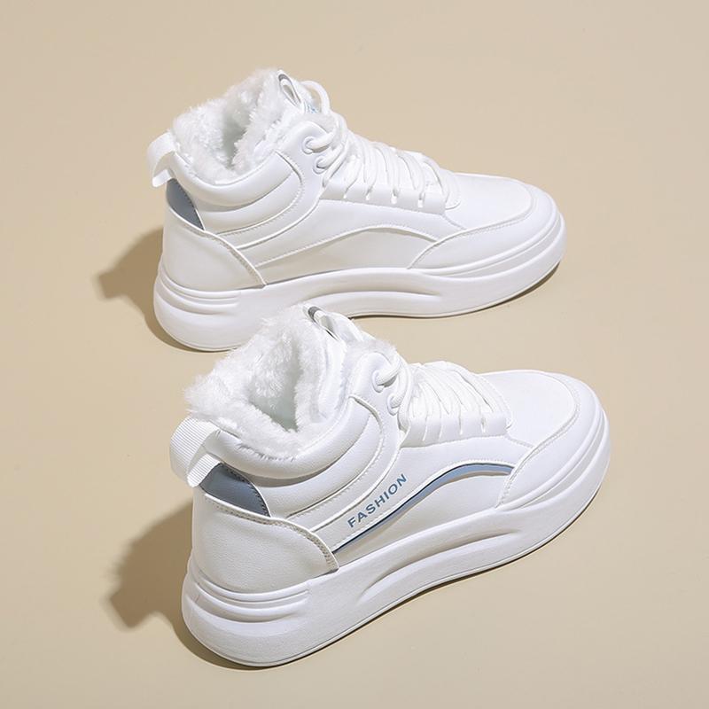 Wollfleece Schuhe Damen Anti Kalt Warm Sport Winterschuhe Stiefeletten Damen Verdickt Warm Schnee