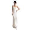 KD European and American wind spring new women's clothing suspender long dress sexy slim solid color dress
