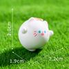 10Pcs Cartoon White Cat Animal Miniatures Resin Ornaments Fairy Garden Decoration Micro Landscape