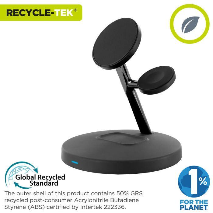 Bezdrátová nabíječka - BIGBUY - APH-MWC3 - Černá - Kompatibilní s Qi - Minimalistický design