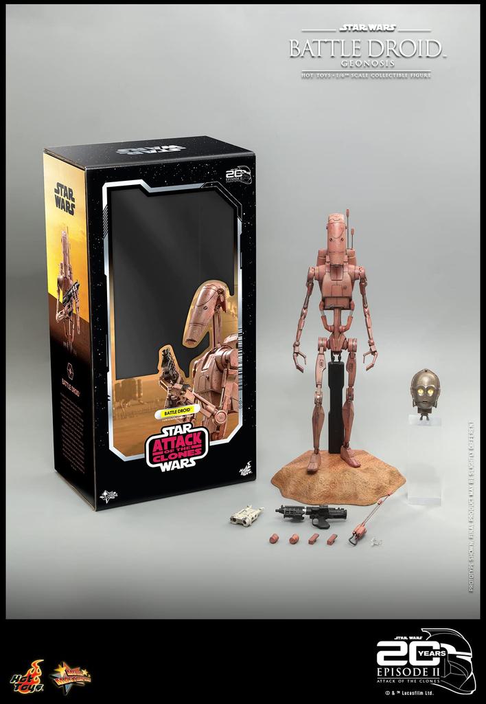 Hot Toys Movie Masterpiece Star Wars Episode of the Clones Battle Droid Scale Figure Brown Height 31cm MMS649 2/Attack (Geonosis) 1/6 Approx.