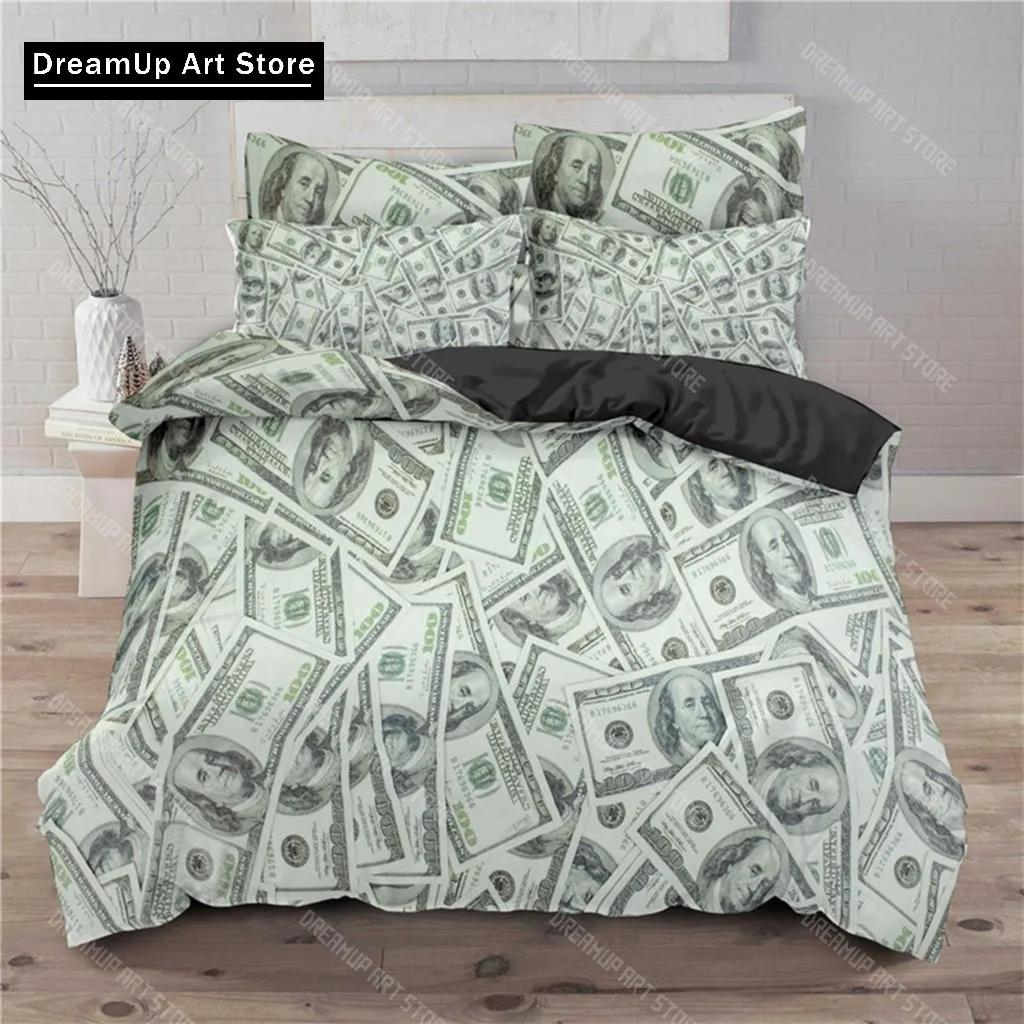 Dollar Money Duvet Cover Microfiber Dollar Bills Of United States Federal Reserve With The Portrait Of Ben Franklin Room Decor
