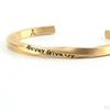 Cuff Bangle Bracelet Birthday Gifts for Women Men Stainless Steel Impressed Statement
