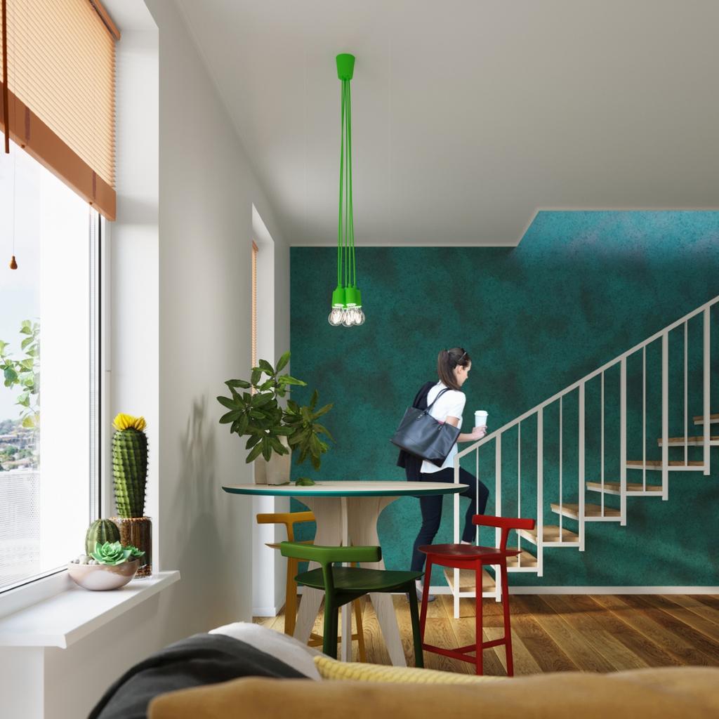 Diego 1 Green Hanging Lamp