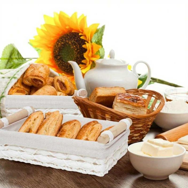 Set Of 2 Storage Basket Wicker Baskets For Organizing With Handle Decorative Storage Bins For Countertop Toilet Paper Storage