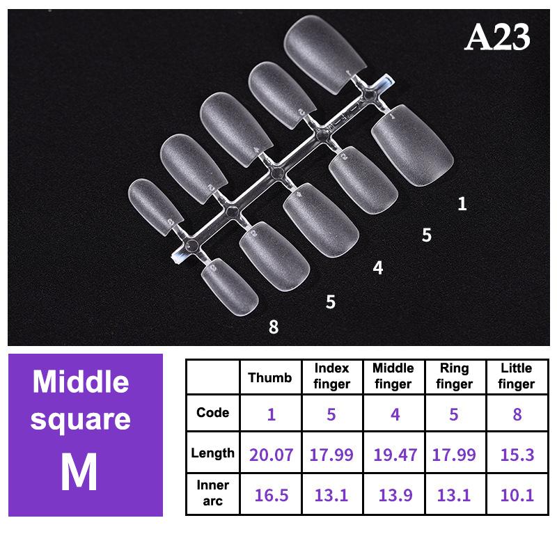 100Pcs/Box False Nails Transparent Press On Nails Coverage False Nails Tips Short Shaped Water Drop Full Sticker For Nails