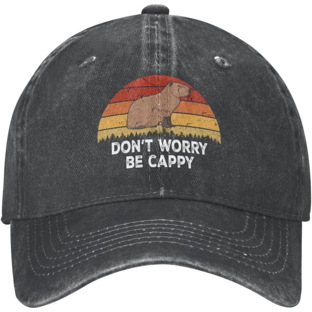 Non Preoccuparti Sii Cappy Cappello Capibara Cappellino da Baseball da Uomo Cappellino Vintage