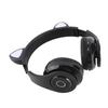 LED Noise Reduction Headset Cat Ear Shape Bluetooth 5.0 Headset with Microphone for Young People