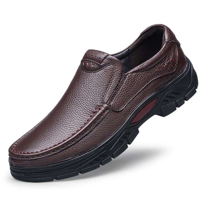 Black Italian Leather Shoes Luxury Mens Loafers Genuine Leather Formal Loafers Moccasins Men Big Size 38-47 Mens Dress