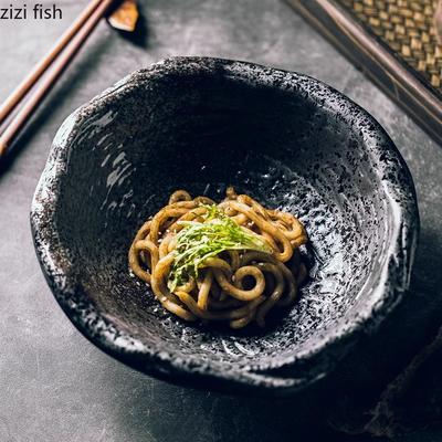 Ciotola Profonda in Ceramica Irregolare Ciotola Retrò per Macedonia Ciotola Spessa per Zuppa Ciotole per Noodles Ciotole da Dessert Stoviglie Speciali da Ristorante