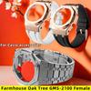 For Casio Farmhouse Oak GMA-S2100 Modified Stainless Steel Metal Strap Case Tape Watch Accessories Small Women's Edition