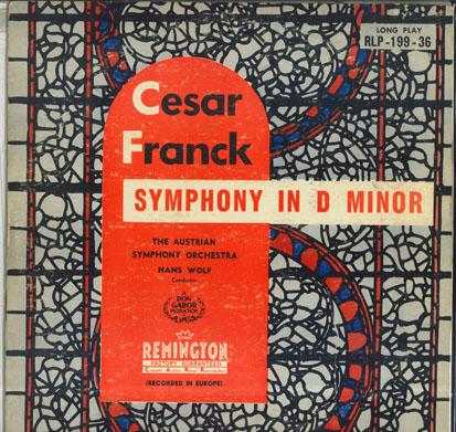 

LP Record HANS WOLF AUSTRIAN SYMPHONY ORCHES Franck Symphony In D Minor RLP19936 REMINGTON 1951 US Classical Used