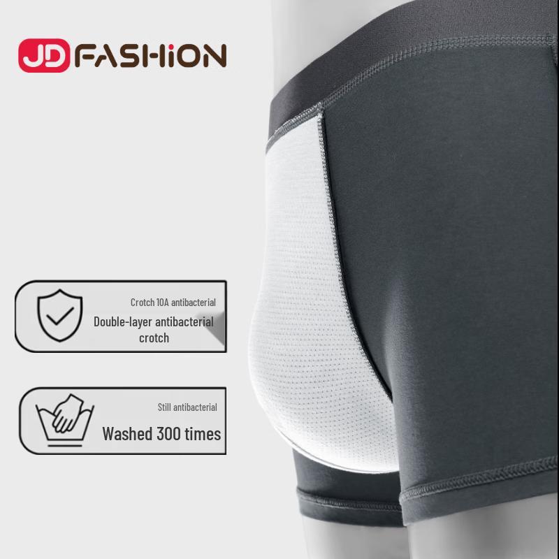 JD FASHION Men's 4-Pack Cotton Antibacterial Boxer Briefs