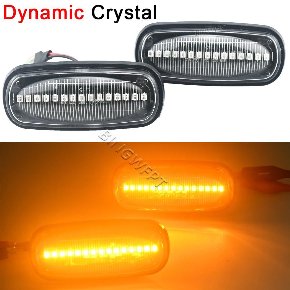 2Pcs LED Side Marker Lamp Turn Signal Indicator Light For Land Rover Defender TD5 98-15 Freelander 1 02-05 Discovery 2 99-04