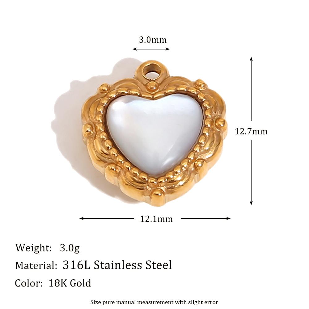 MamacitaSlay diy Vintage Lady's Portrait Crocodile Pear Heart Natural Shell Whale Tail Waterproof charms for jewelry making