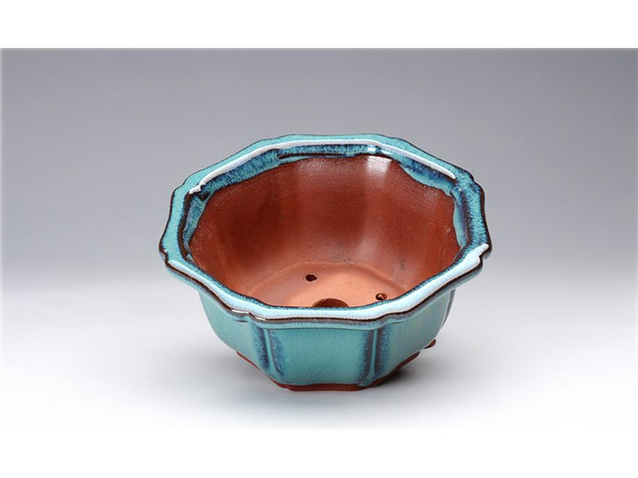Yixing Zisha Glazed Ceramic Bonsai & Succulent Pot for Balcony or Office Decor