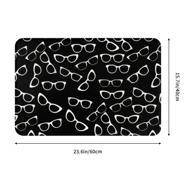 Trendy Optician Glasses Doormat Anti-Slip Bathroom Kitchen Mat Garden Garage Door Floor Entrance Carpet Rug