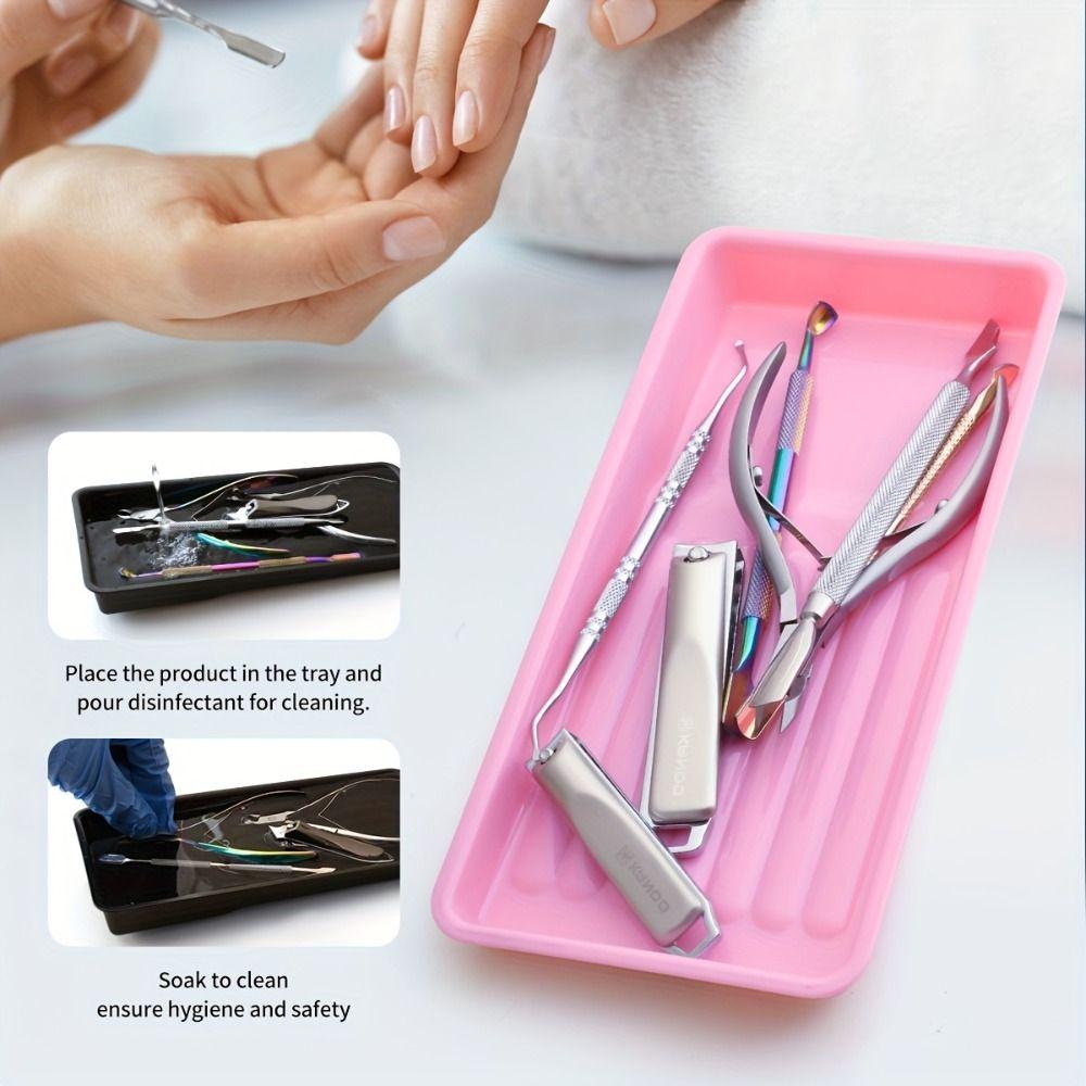 Multi-Color Nail Tool Organizer Square Nail Art Plate Nail Disinfection Tray Nail Salon