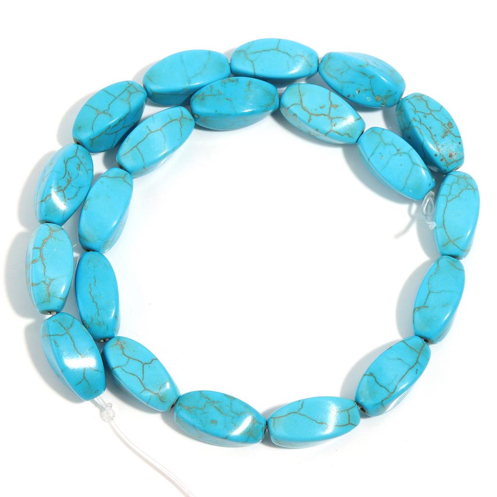 1 Strand Natural Turquoise Stone Beads Blue White Loose Spacer Gemstone Beads For Jewelry Making DIY Bracelets Necklace Supplies