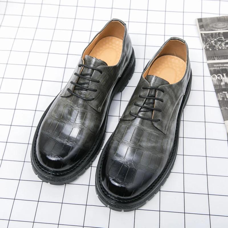 

Размер 38-44. Серебристые кожаные рабочие туфли на мягкой подошве, мужские, весенние, повседневные туфли, туфли на толстой подошве, мокасины для мужчин, новые. 44