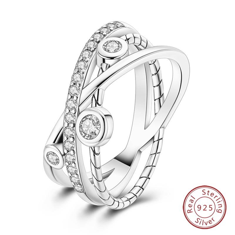 New Rings For Women 100% 925 Silver Star Moon Colorful Zircon Rings Fine Wedding Engagement Birthday Jewelry Gifts