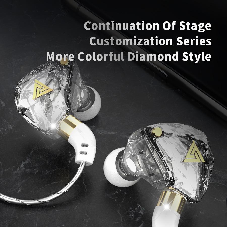 QKZ SK8 Heavy Bass Headset Computer Game Line Control mit Weizenbewegung In-Ear-Kopfhörer