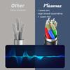 Meamaz Speaker Cable with Banana Fork Double Male 4mm Banana Nylon Braided Speaker Speaker Speaker 2m Plugs, Plug, U-2 High-Durability Cable, Hi-Fi