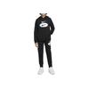 Nike Logo Print Hooded Pullover Long Sleeve Sweatshirt Kids sweatshirt Black DM8097-010