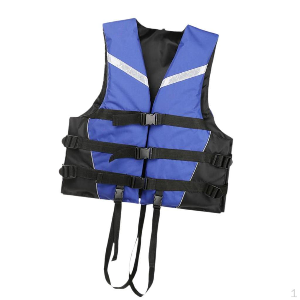 

Спасательный жилет со светоотражающими полосками, куртка для плавания, подводного плавания, водных видов спорта XXL_Blue